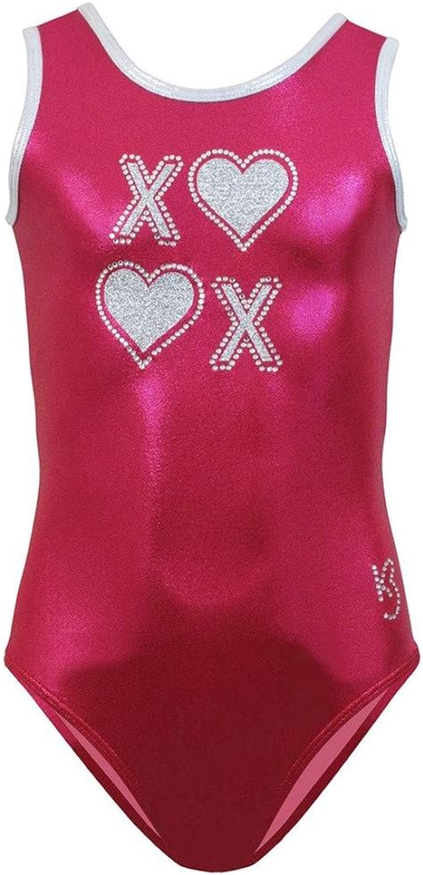 K Bee Leotards Girl S Hugs And Kisses Deep Pink Gymnastics Leotard Clothing