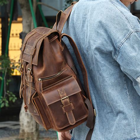 The Drawstring | Leather Backpack for Travel and Work – The Real ...