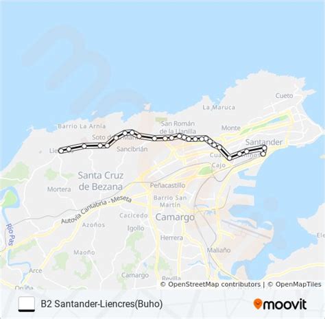 Línea b2 santanderliencresbuho horarios paradas y mapas Liencres