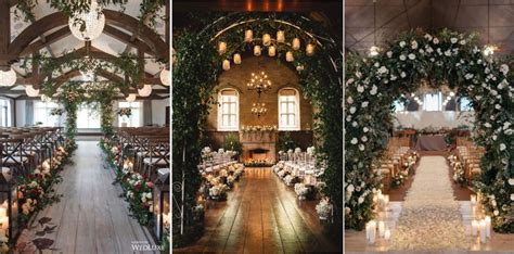 Top Rustic Indoor Wedding Arches And Aisle Ideas For Ceremony