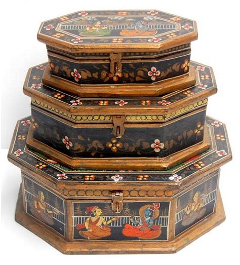 A Graduated Set Of Indian Emporium Auction Interiors Curios Theodore Bruce Auctions