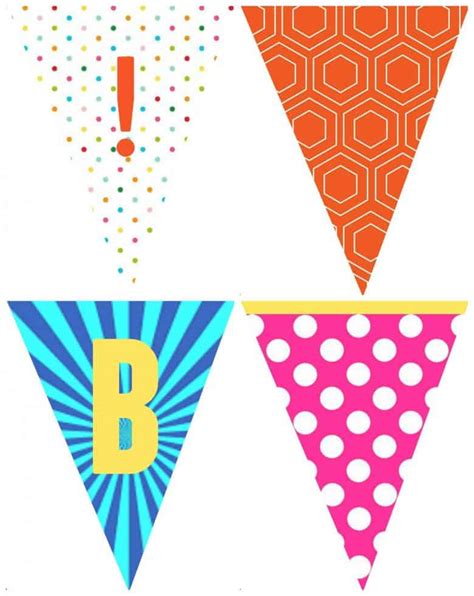 birthday banner printables - A girl and a glue gun