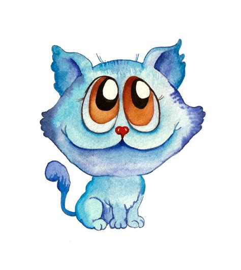 Котик в стиле Графика, Детский, Животные на Illustrators.ru