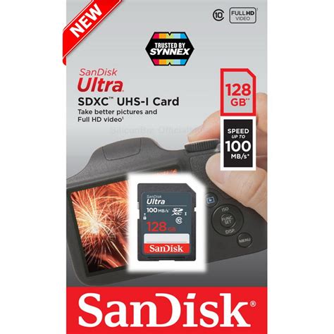 Sandisk Ultra Sd Card Uhs I 100mbs Class10 128gb Sdsdunr 128g Gn3in ใส่ กล้อง กล้องถ่ายรูป