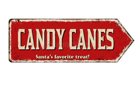 Candy Cane Lane Vintage Rusty Metal Sign Stock Vector Illustration Of Holidays Celebration