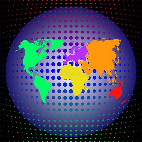 Globo Planeta Mapa Dos Continentes Do Mundo Vetor Vetor Premium Images