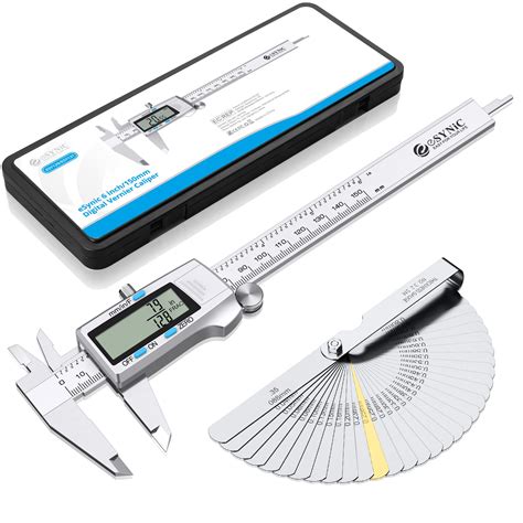 Buy Esynic Digital Vernier Caliper Inch Mm Feeler Gauge