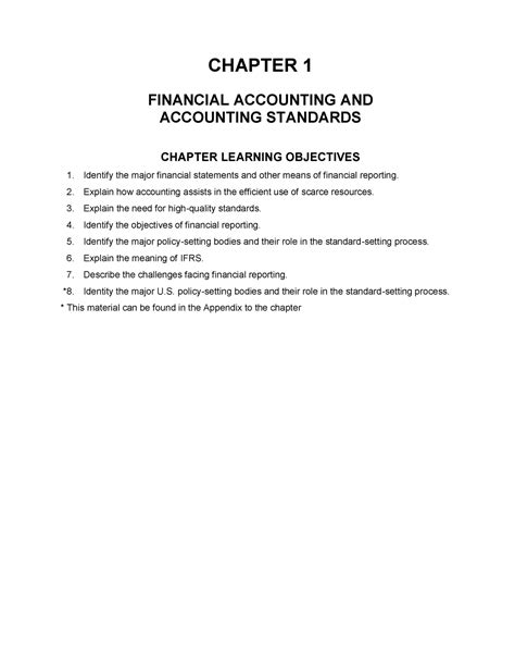 1 Financial Reporting And Accounting Standards CHAPTER 1 FINANCIAL