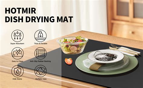 Hotmir Dish Drying Mat For Kitchen Countersuper Absorbent