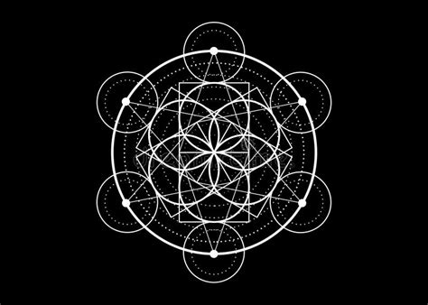 Seme Di Geometria Sacra Del Simbolo Di Vita Mandala Geometrica Mistica