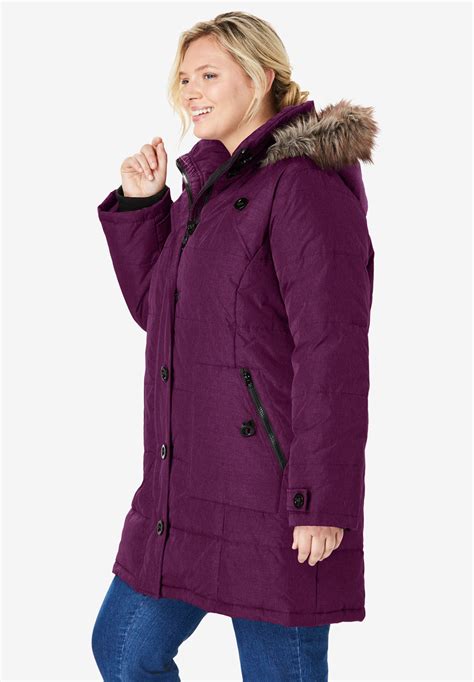 Heathered Down Puffer Coat Woman Within