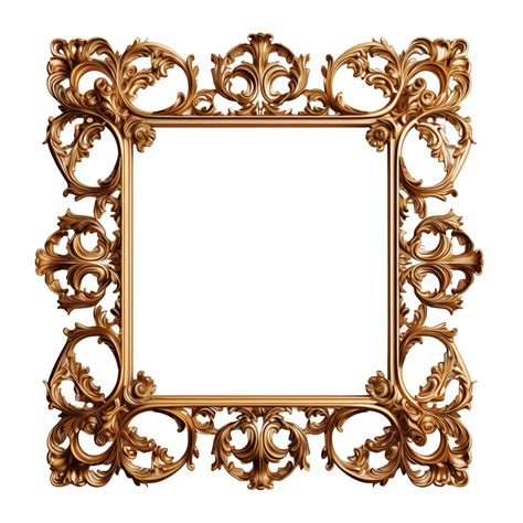 AI generated luxury frame rectangle shape 41734601 PNG