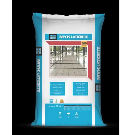 MYK Laticrete 500 Series Unsanded Grout Bag Packaging Size 10 Kg At