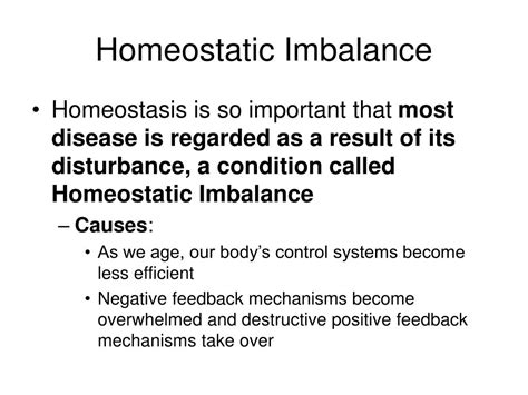 Homeostatic Imbalance Diagram