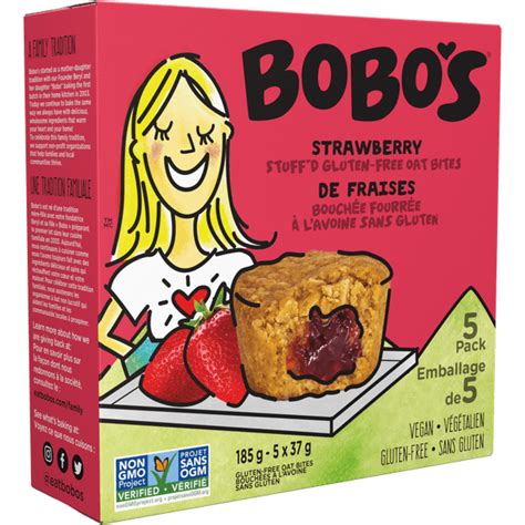 Bobos Strawberry Stuffd Gluten Free Oat Bites Walmartca