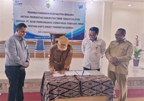 Pemda Tts Dan Bank Ntt Tanda Tangan Kerjasama Kartu Kredit Pemerintah