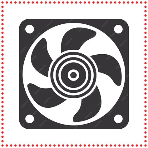 Silhueta de ventilador de refrigeração minimalista ideal para logotipos com temas tecnológicos