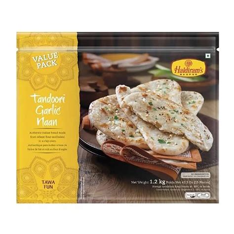 Buy Haldiram Tandoori Garlic Naan 15 Pcs Online South Asian Central