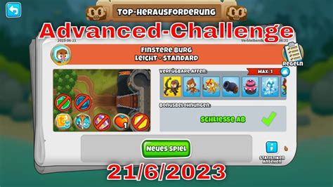 Btd Top Herausforderung Bloonstd Advanced Challenge