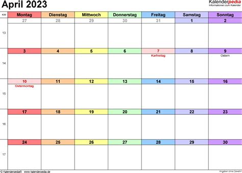 Kalender April 2023 Word Kalender 2023 Bank2home