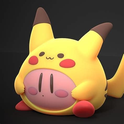 kirby pikachu - pikakirby 3D model 3D printable | CGTrader