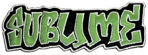 Sublime Iron On Patch Green Graffiti Logo Rock Band Patches