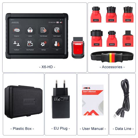 Ancel X7 HD 24v Heavy Trucks Diagnostic Scan Tool 2IN1 ODB2 Scanner OBD