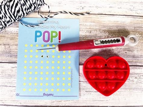 Free Printable Pop It Valentine Cards Colorful Versions