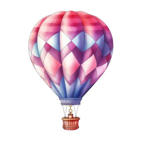 Premium AI Image Beautiful Hot Air Balloon Transportation Clipart Illustration