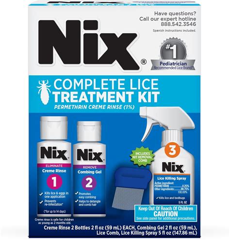 Nix Complete Lice Treatment Kit Lice Treatment For Hair Lice Spray