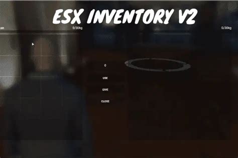 Advanced Esx Inventory Hud Fivem Esx Inventory Script V2 Fivem