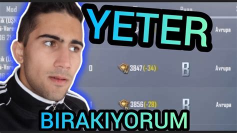 YETER ARTIK OYUNU BIRAKIYORUM PUBG MOBİLE LİTE YouTube