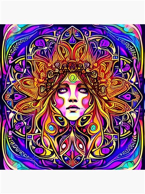 Ethereal Trippy Maiden 8 Sticker For Sale By Benitodelray Redbubble