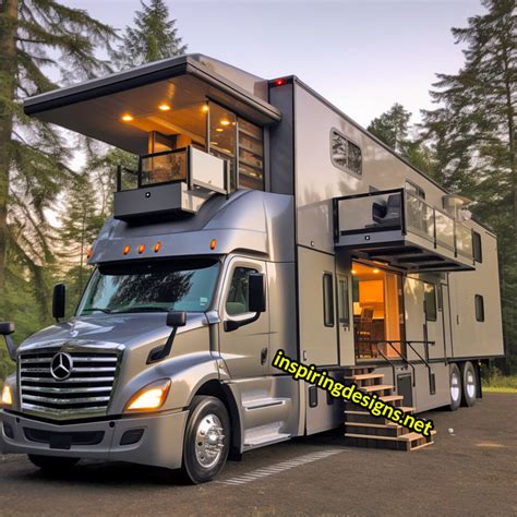 Highway Castles: These Epic Semi-Truck RV Conversions Have Their Own Balconies – Inspiring Designs