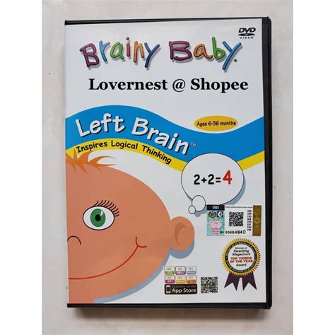 Brainy Baby DVD Left Brain Inspires Logical Thinking Age 6-36 Months ...