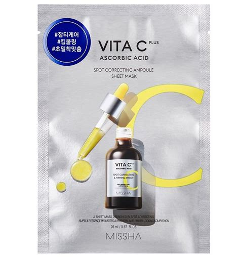 Missha Vita C Plus Spot Correcting Ampoule Sheet Mask 26 Ml Sklep