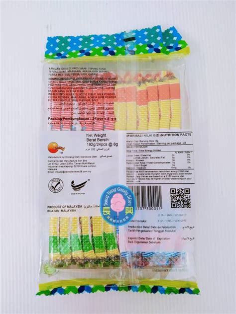 24pcs Funny Chewy Stick Lollipop Halal 8g Each