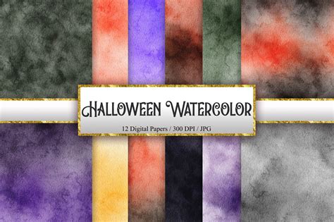 Halloween Watercolor Background Texture Graphic by PinkPearly ...