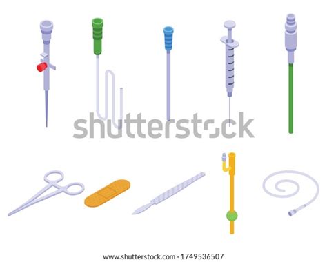 Catheter Icons Set Isometric Set Catheter Stock Vector Royalty Free