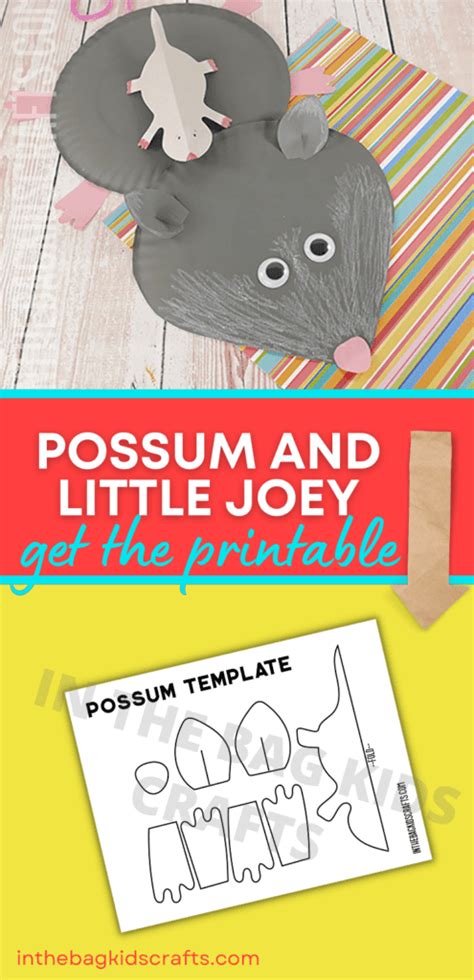 Easy Possum Craft With Baby Joey • In The Bag Kids Crafts