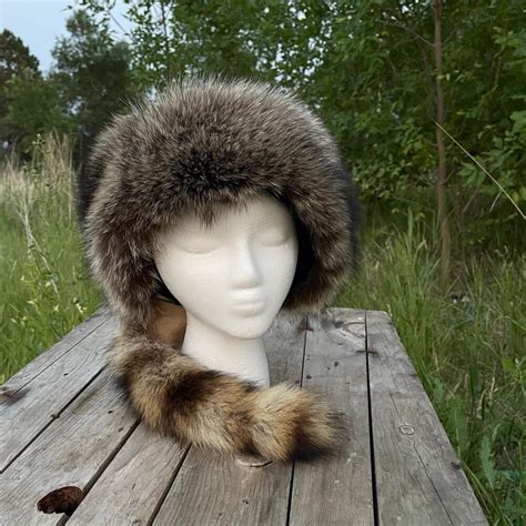 Faux Raccoon Tail Hat