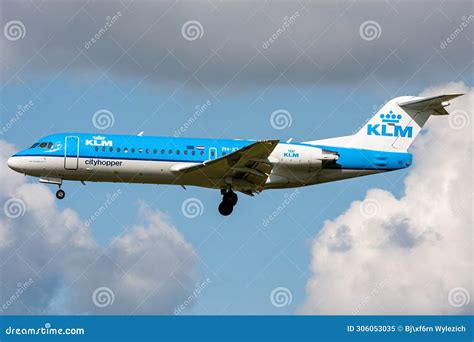 KLM Cityhopper Fokker 70 Editorial Image Image Of Airline 306053035