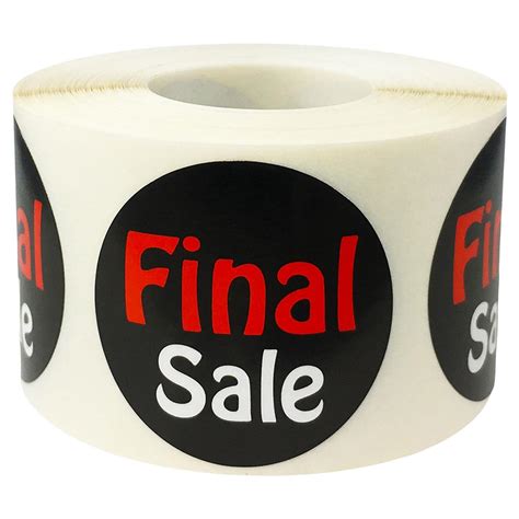 Final Sale Stickers 15 Round For Retail Stores