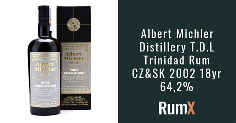 Albert Michler Distillery T D L Trinidad Rum Cz Sk Yr