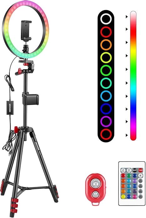 Neewer 10 Inch RGB Ring Light Selfie Light Ring With Amazon Co Uk