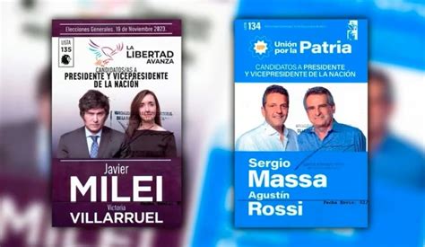 Así Son Las Boletas Oficiales De Javier Milei Y Sergio Massa Para El