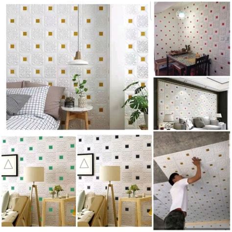 Jual Ready Wallpaper Dinding Foam D Motif Batik X Cm Shopee