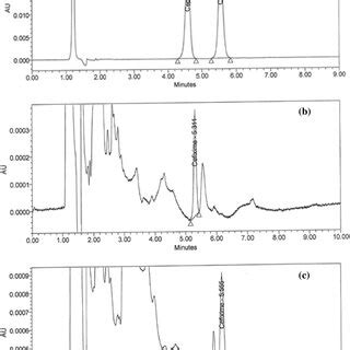 Hplc Chromatograms Of A Ppm For The Standard Solution Of A