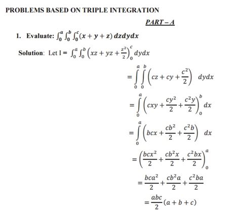 Multiple Integrals