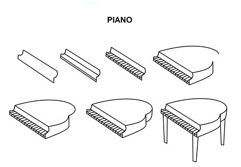 How To Draw Piano Step By Step at Drawing Tutorials